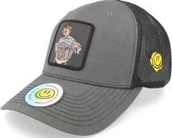 Flexing Abs Patch Charcoal/Black Trucker - Lucid Smile