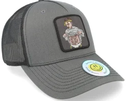 Flexing Abs Patch Charcoal/Black Trucker - Lucid Smile