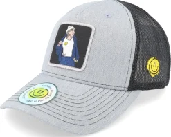 Flexing Cash Patch Heather Grey/Black Trucker - Lucid Smile