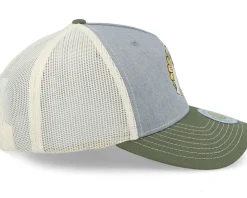 Flower Smile Army Olive Trucker - Lucid Smile