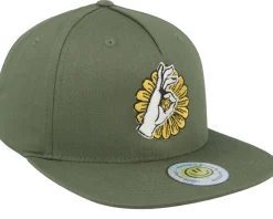 Flower Smile Grey/Birch/Army Olive Trucker - Lucid Smile