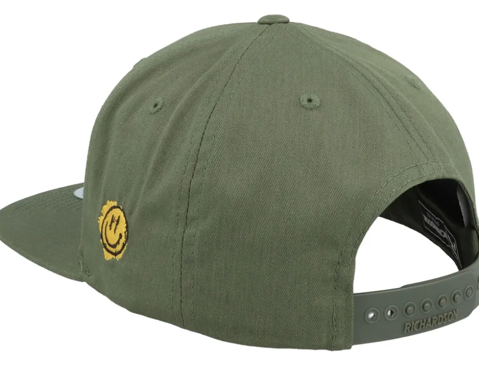 Flower Smile Grey/Birch/Army Olive Trucker - Lucid Smile