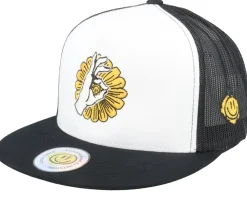 Flower Smile White/Black A-fram Trucker - Lucid Smile