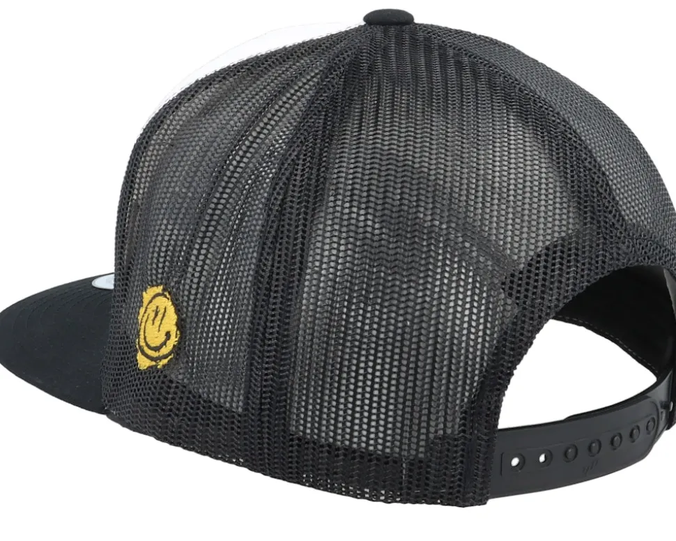 Flower Smile White/Black A-fram Trucker - Lucid Smile