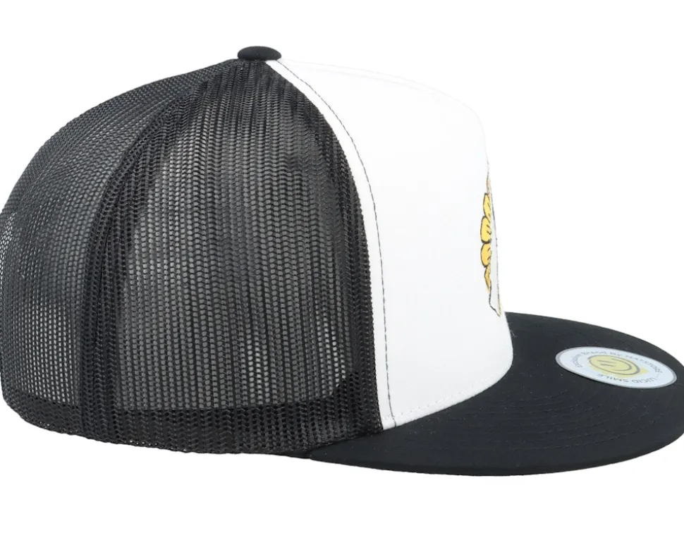 Flower Smile White/Black A-fram Trucker - Lucid Smile
