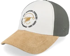 Flyfishing Junkie Life Is Fishing Olive Adjustable - MJM Hats