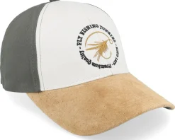 Flyfishing Junkie Life Is Fishing Olive Adjustable - MJM Hats