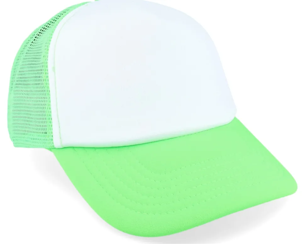 Foam Fluorescent Green/White Vintage Trucker - Beechfield