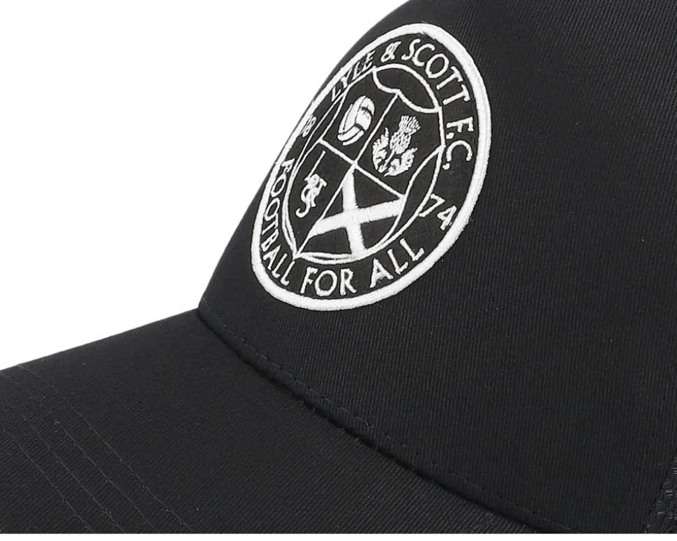 Football For All Cap Jet Black Trucker - Lyle & Scott