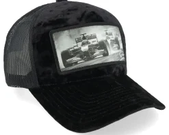 Formula Racing Cars Velvet Black A-Frame Trucker - Calza Pennello