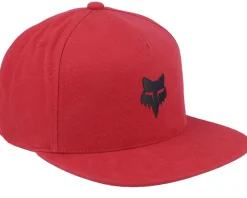Fox Head Hat Flame Red Snapback - Fox