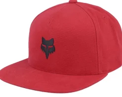 Fox Head Hat Flame Red Snapback - Fox