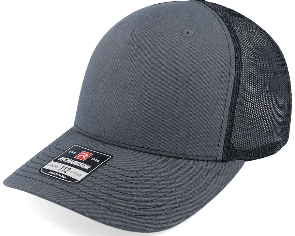112fp Split Charcoal/Black Trucker - Richardson