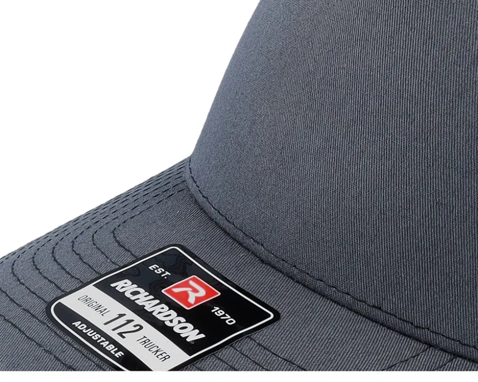 112fp Split Charcoal/Black Trucker - Richardson