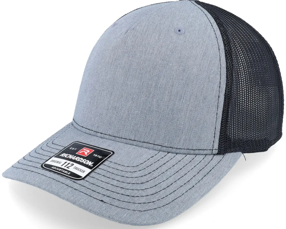 112fp Split Charcoal/Black Trucker - Richardson