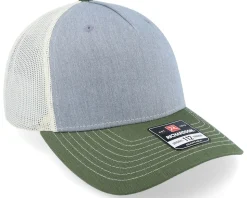 112fp Tri Heather Grey/Birch/Army Olive Trucker - Richardson
