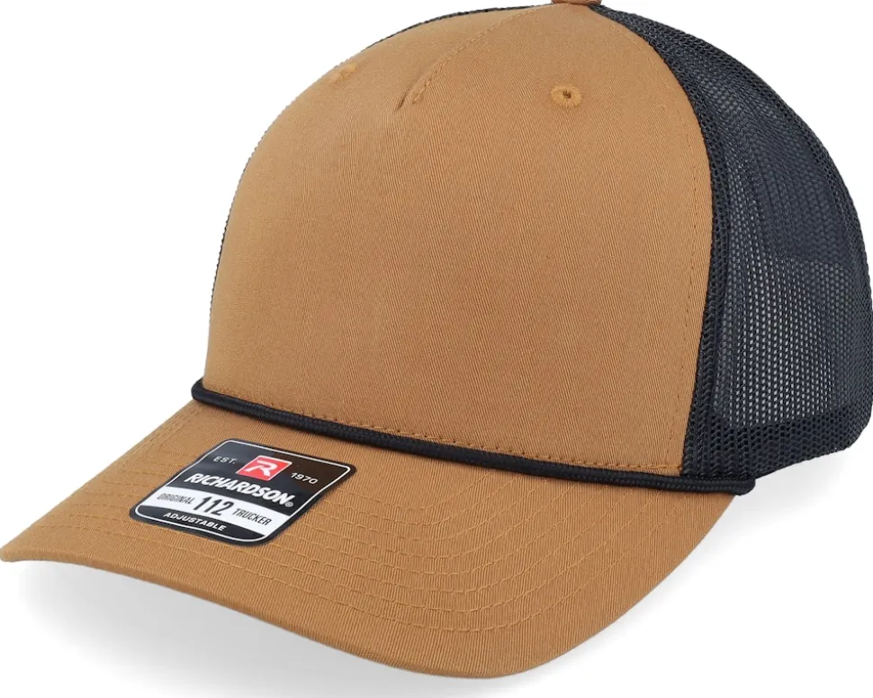 112fpr Split Caramel/Black/Black Rope Trucker - Richardson