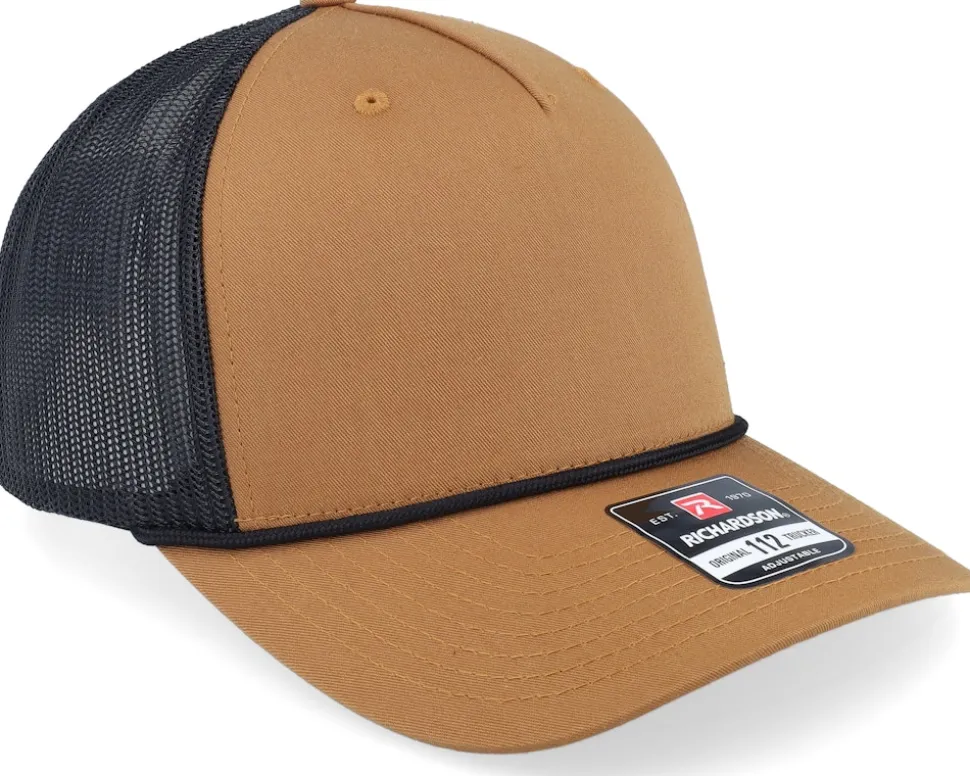 112fpr Split Caramel/Black/Black Rope Trucker - Richardson