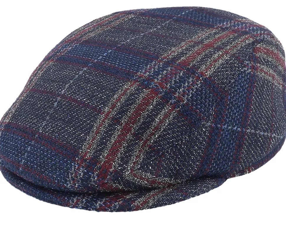 Frankie Fancy Karo Blue Flat Cap - Mayser