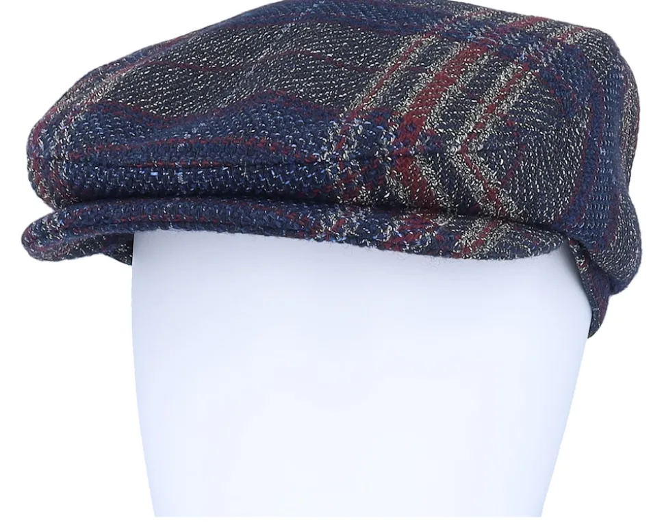 Frankie Fancy Karo Blue Flat Cap - Mayser