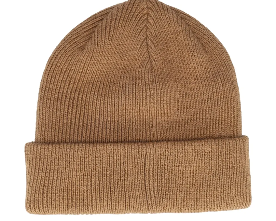 Frankie Recycled Beanie Tobacco Brown Cuff - Upfront