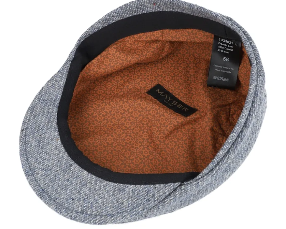 Frankie Soft Casual Blue Flat Cap - Mayser