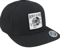 Free Soul Skull Patch Black Snapback - Born To Ride