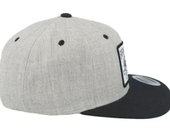 Free Soul Skull Patch Heather Grey/Black Snapback - Born To Ride