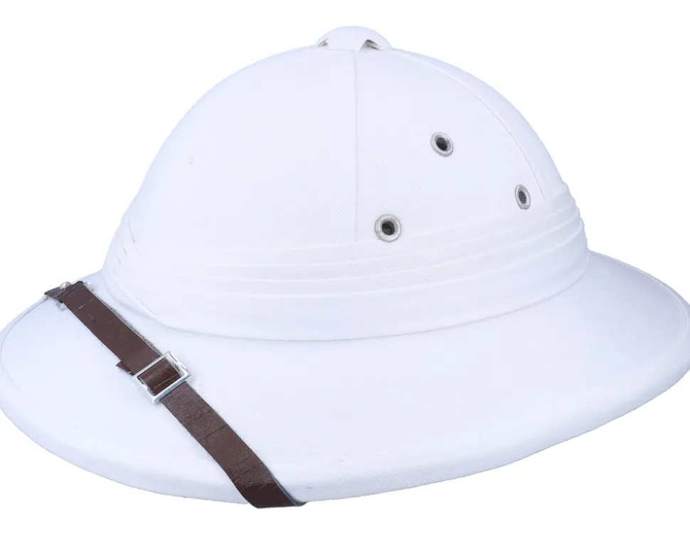 French Pith White Helmet - Village Hats