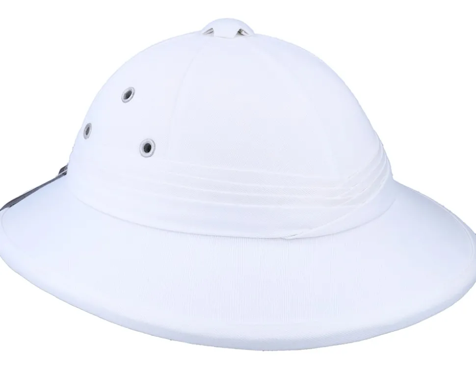 French Pith White Helmet - Village Hats