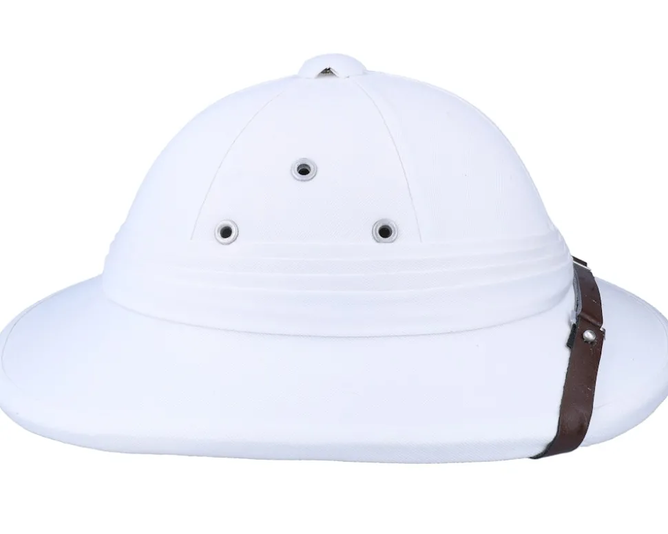 French Pith White Helmet - Village Hats