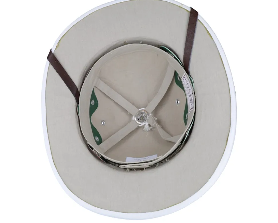 French Pith White Helmet - Village Hats