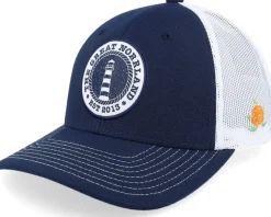 Fyrtorn Low Hooked Cap Navy/White Trucker - SQRTN