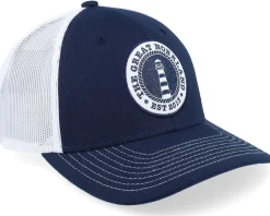 Fyrtorn Low Hooked Cap Navy/White Trucker - SQRTN