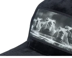 Gang Of Capybara Patch Velvet Black Trucker - Calza Pennello