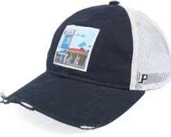 Gas Station Black/White Trucker - Jim Pilleus