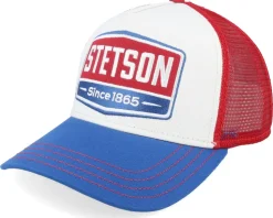 Gasoline White/Red/Royal Trucker - Stetson