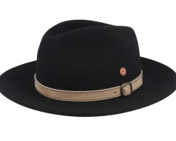 Gedeon Wool Black Fedora - Mayser