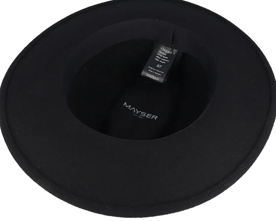 Gedeon Wool Black Fedora - Mayser