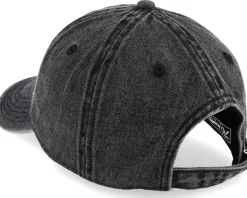 Gemini Snow Washed Black Denim Dad Cap - Delulu