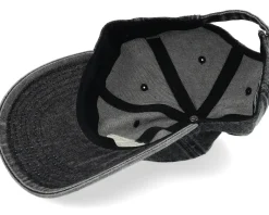 Gemini Snow Washed Black Denim Dad Cap - Delulu