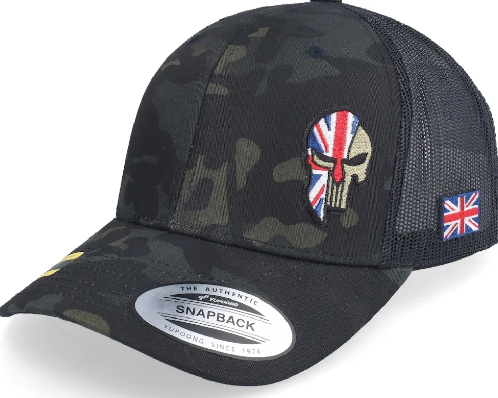 Germany Army Skull Multicam Black Trucker - Army Head