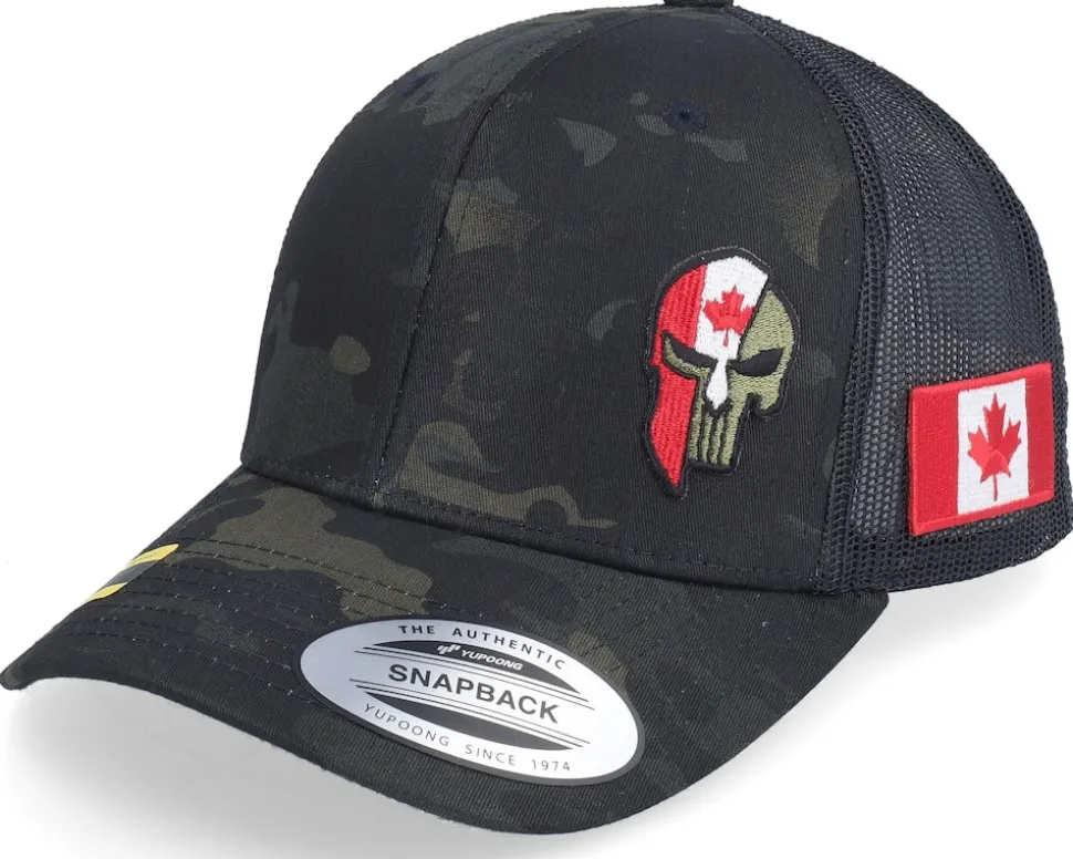 Germany Army Skull Multicam Black Trucker - Army Head