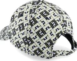 Gilbert Print Cap Black Jl Monogram Check Adjustable - J.Lindeberg