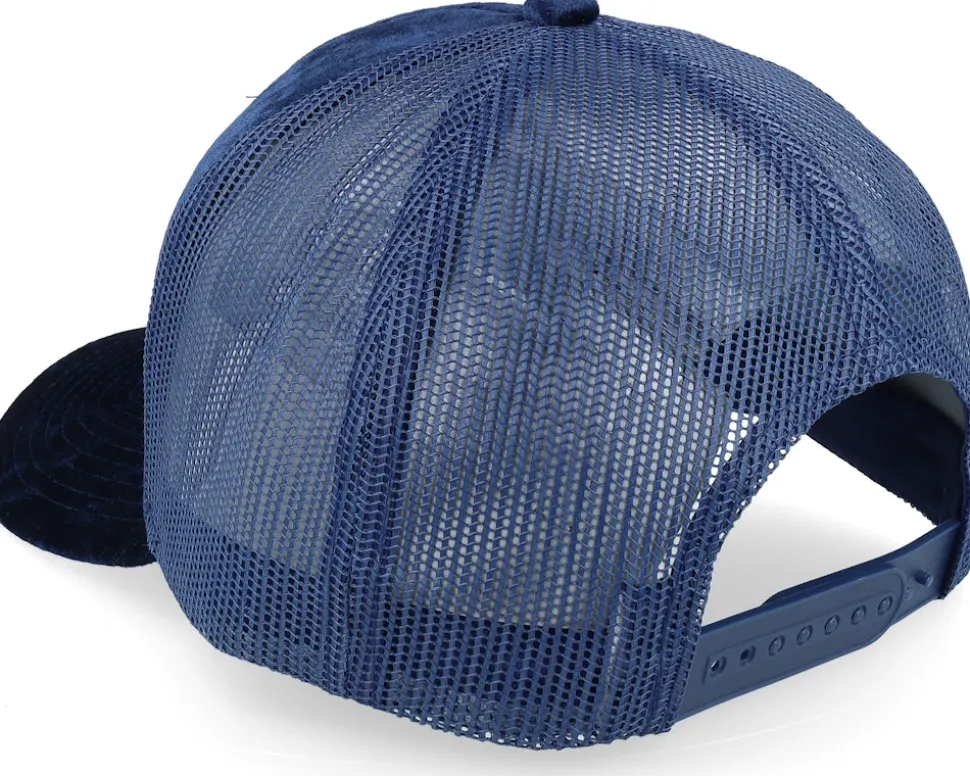 Girl Driving Pop Art Velvet Navy A-Frame Trucker - Calza Pennello