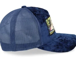 Girl Driving Pop Art Velvet Navy A-Frame Trucker - Calza Pennello