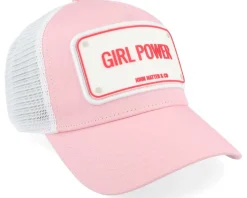 Girl Power Pink/White A-Frame Trucker - John Hatter & Co
