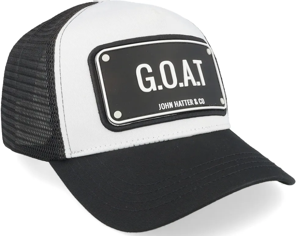 G.O.A.T. Black/White A-Frame Trucker - John Hatter & Co