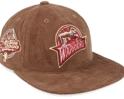 Golden State Warriors Corduroy Deadstock Brown Snapback - Mitchell & Ness