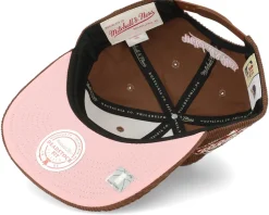 Golden State Warriors Corduroy Deadstock Brown Snapback - Mitchell & Ness